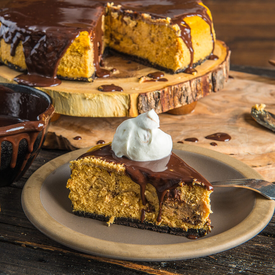 20170917 Baked Pumpkin Cheesecake with Chocolate Cookie Crust IN